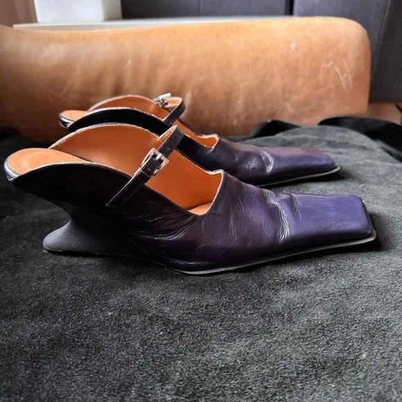 Miista ALDITH navy blue mules pumps cut out subversive designer sculpted - Picture 8 of 16